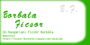borbala ficsor business card